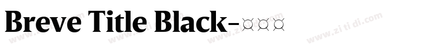 Breve Title Black字体转换 Breve Title Black字体转换